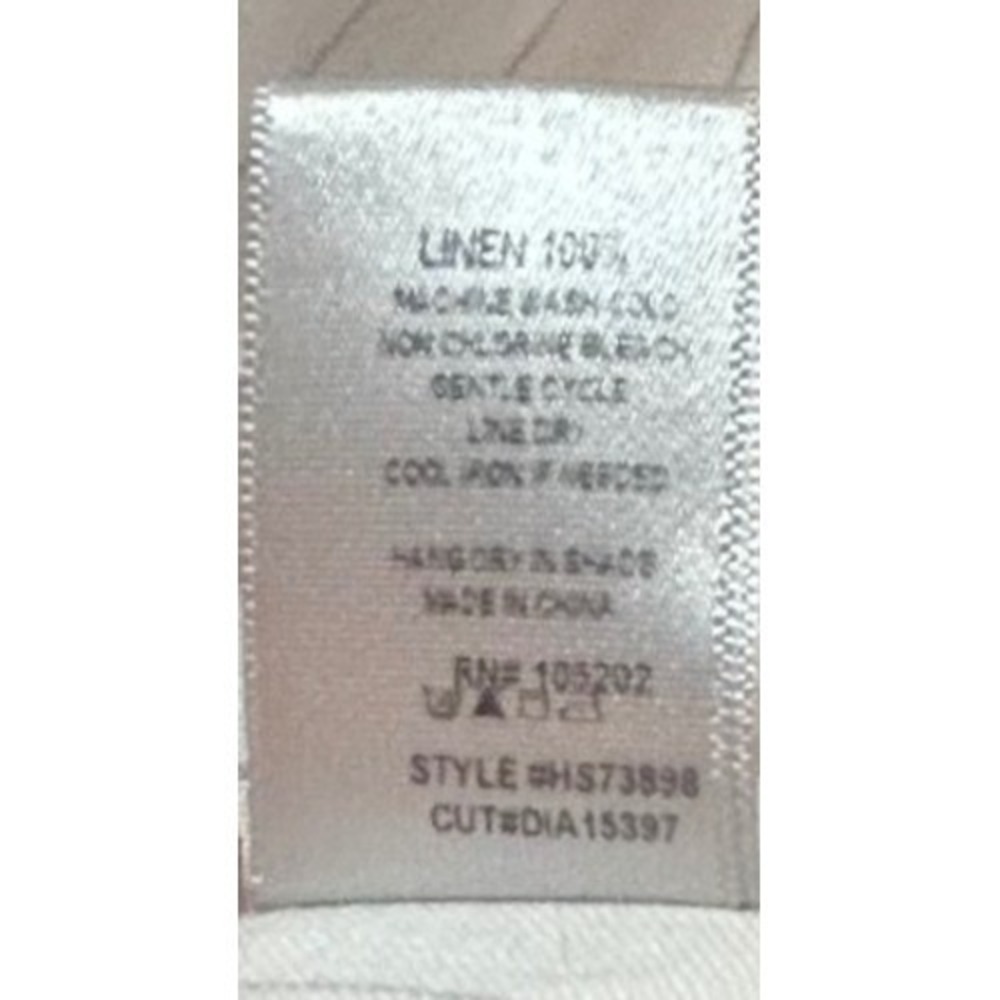 Chalet et Ceci White 100% Linen Coastal Cowlgirl Neck Tunic Dress Made in USA - Picture 7 of 8